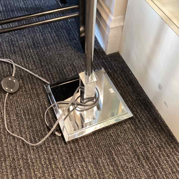 Skinny Silver Floor Lamp
