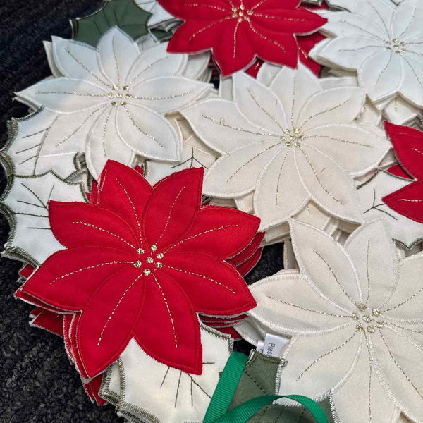Set of 8 Poinsettia Placemats