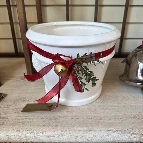 White Ceramic Planter