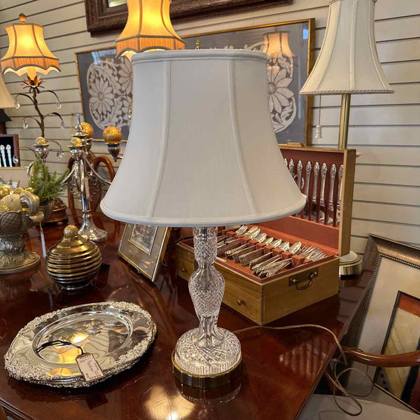 Waterford Crystal And Brass Lamp