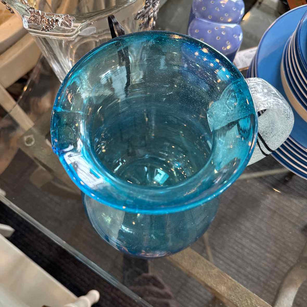 Blue Glass Pitcher