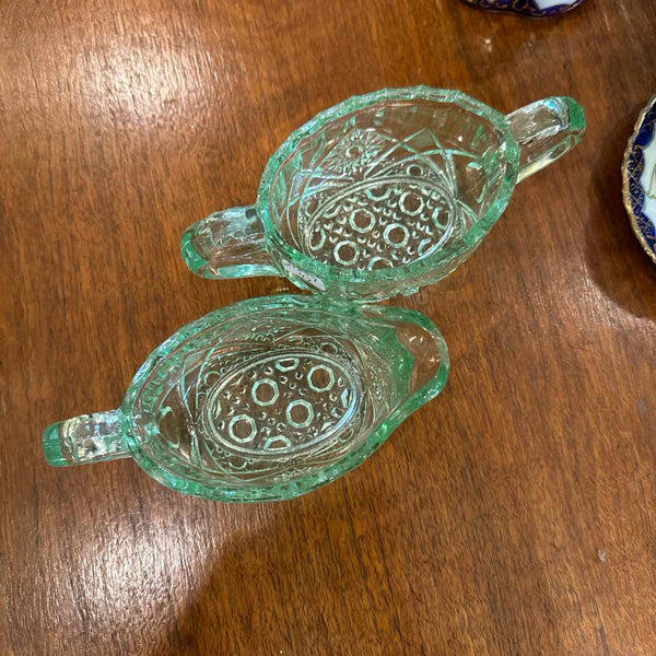 Vintage Depression Glass Cream/Sugar