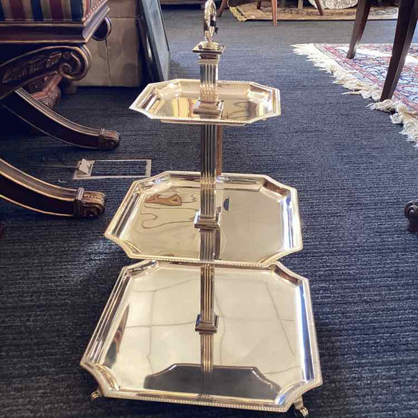 Godinger Silverplate 3-Tier Serving Piece