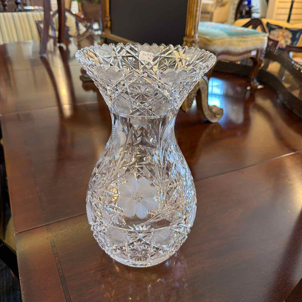 Antique Cut Glass Vase