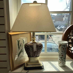 Resin Lamp with Oblong Shade