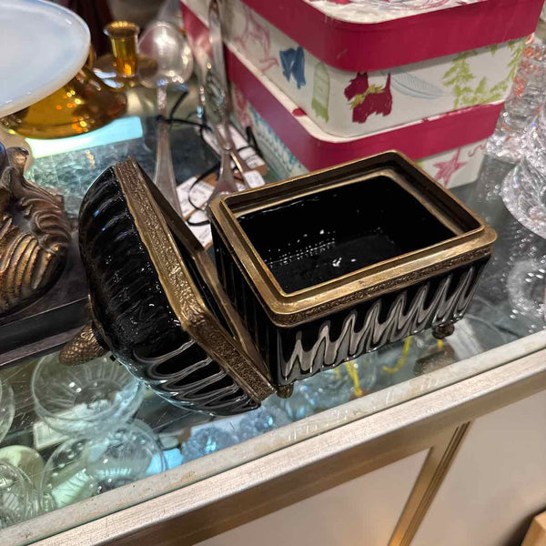 Black & Gold Enameled Box