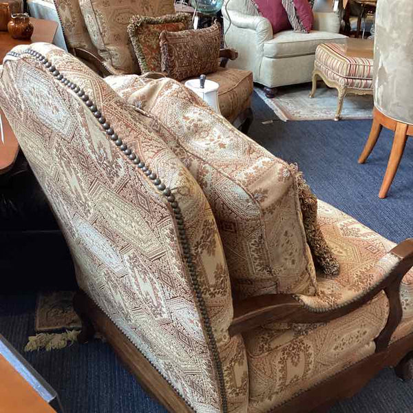 Oversized Upholstered Bergere Chair