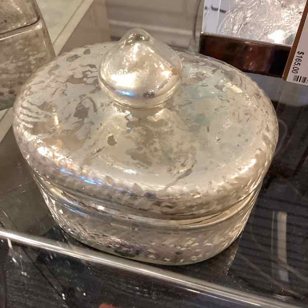Set Of Three Mercury Glass  Boxes