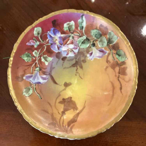 Printed Plate With Morning Glories