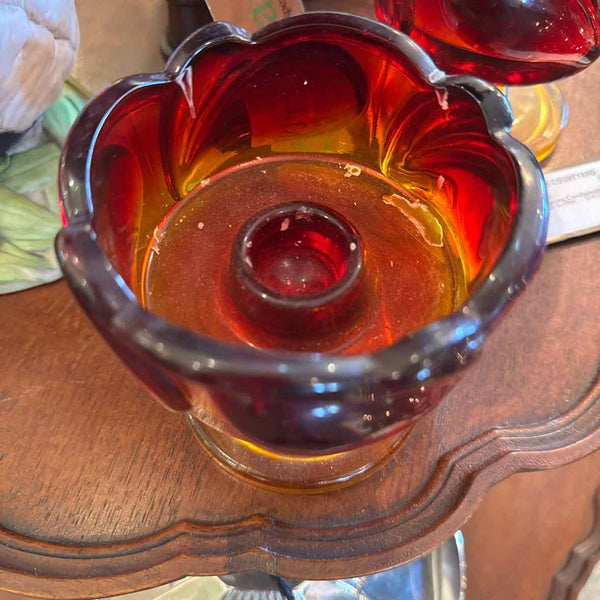 2-pc. Amberina Candleholders