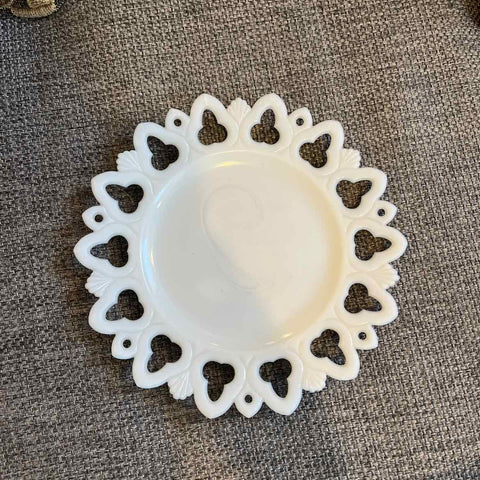 Battleship Maine Milk Glass Plate