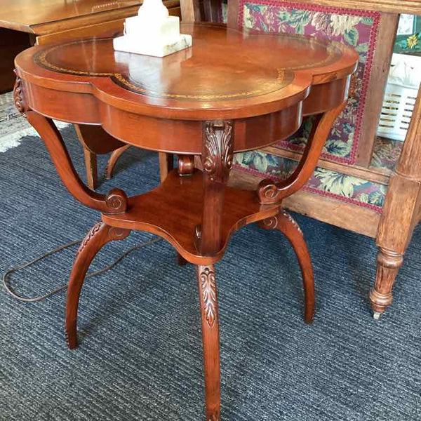 Mahogany Table With Leather Top