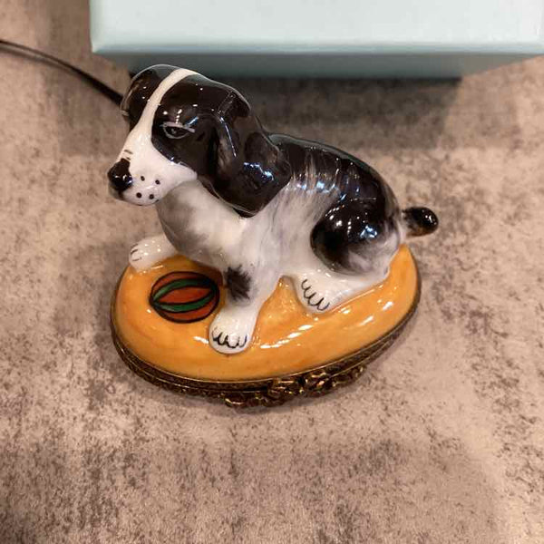 Halcyon Days Black Spaniel Box