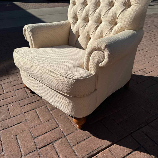 Cream Tufted Back Chair - Ethan Allen