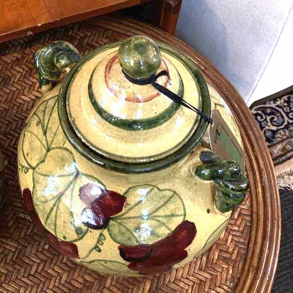 Hand Painted Ceramic Jar