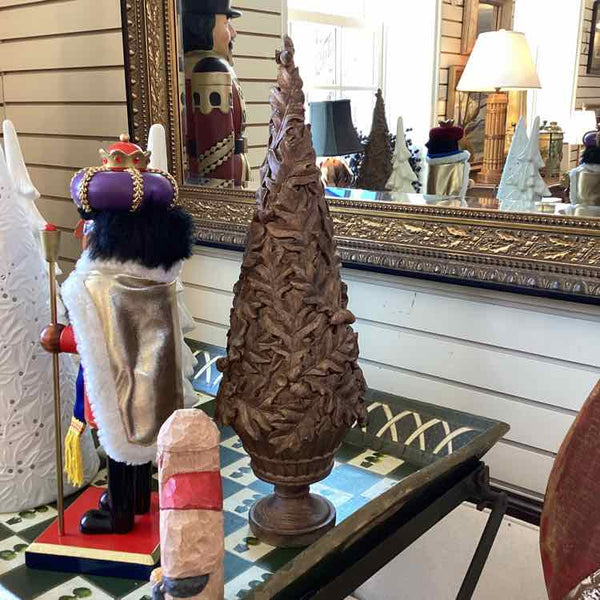 Acorn  And Leaf Wood Finish Tree