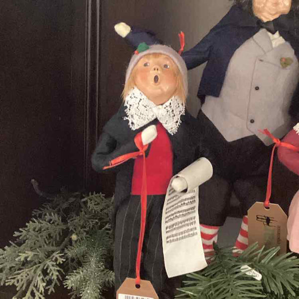 Byer's Choice Boy Caroler with Sheet Music