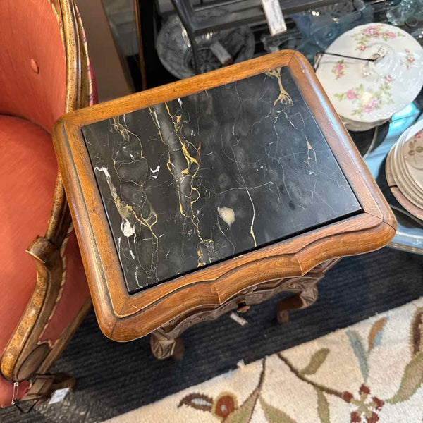 Vintage Marble Top Nightstand
