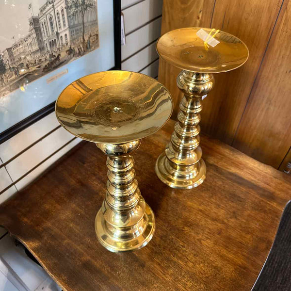 Pair of Brass Candleholders