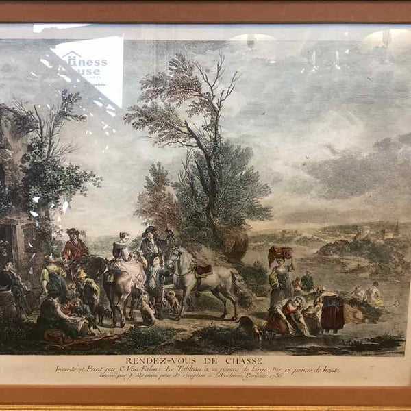 Gold Framed "Rendezvous- De Chasse" Print