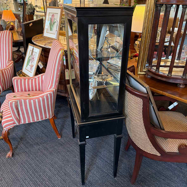 Black Victorian Glass Curo on Legs