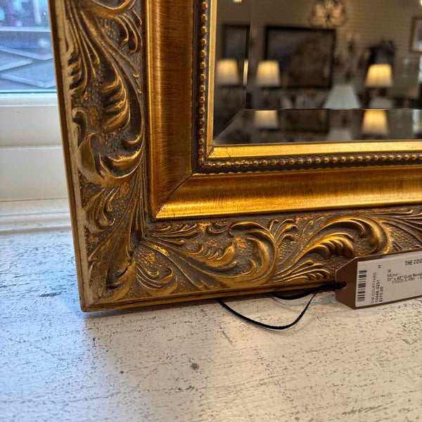 Gold Beveled Mirror