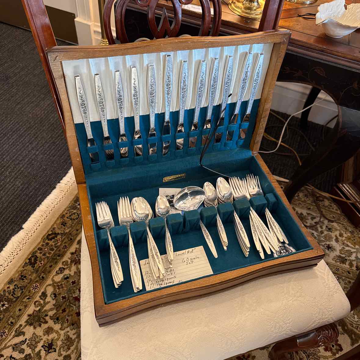 60 pc. "Laurel Mist" Silverplate Flatware