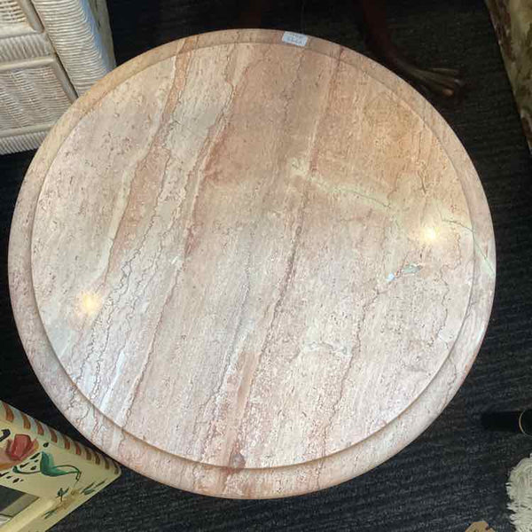 Pink Marble Top Side Table