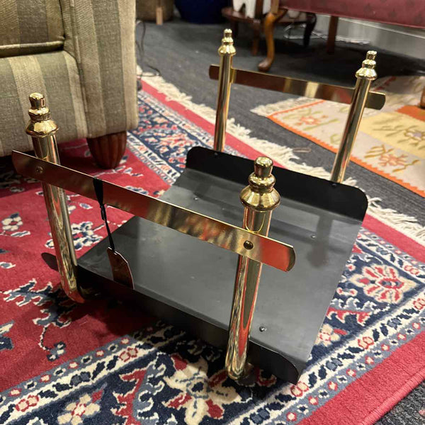 Metal & Brass Wood Holder Bin