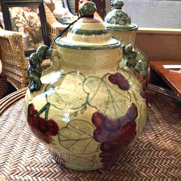 Hand Painted Ceramic Jar