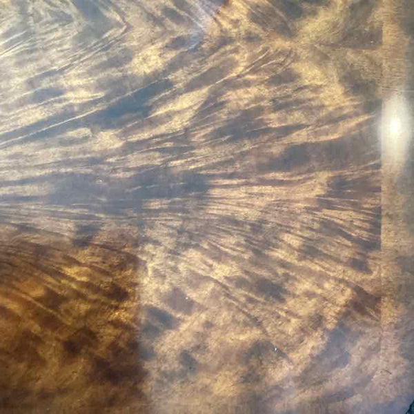 Burled Wood Double Pedestal Dining Table