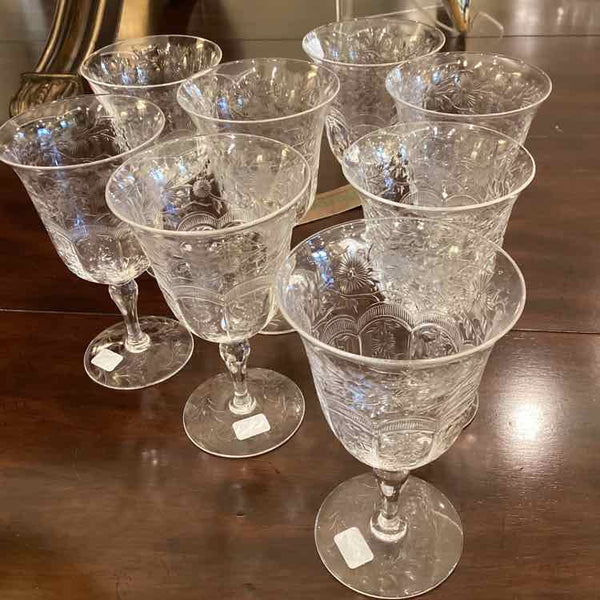 Webb Corbett Crystal Goblets Set of 8