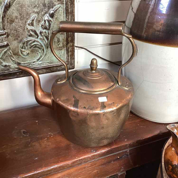 Antique Copper & Brass Tea Kettle