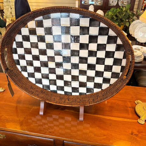 McKenzie-Childs Rattan Tray