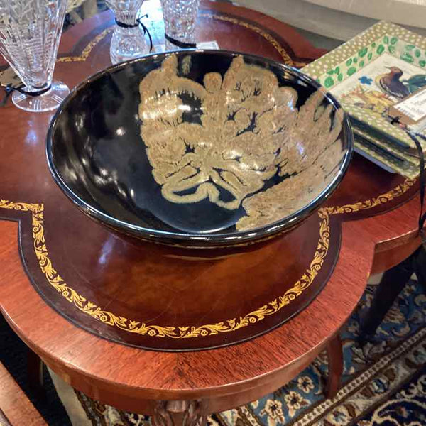 Black with Bronze Ceramic Bowl
