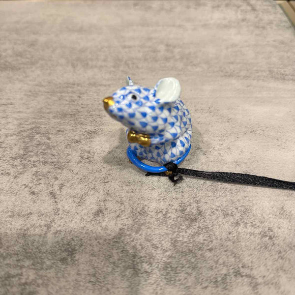 Blue & White Herend Mouse