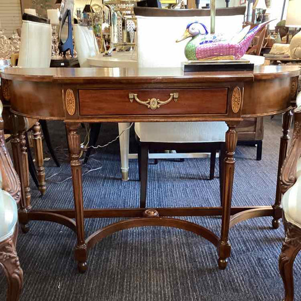 Hickory Banded Console Table