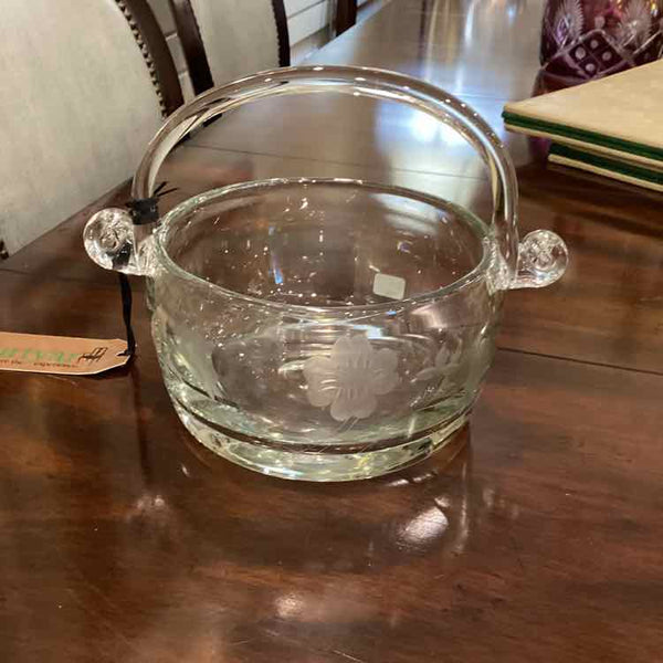 Vintage Etched Crystal  Bowl