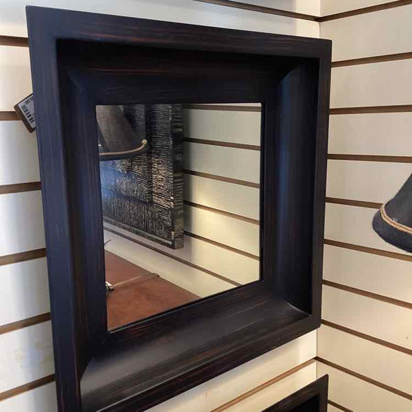 Crate & Barrel Black Metal Mirror