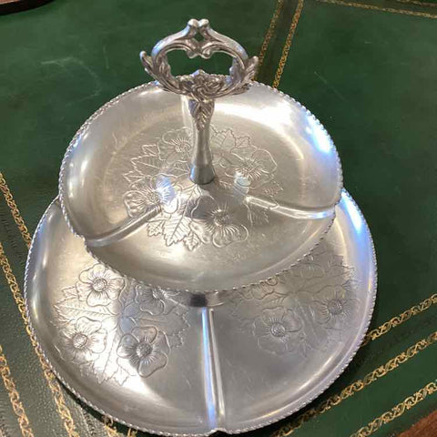 Aluminum Tiered Serving Dish