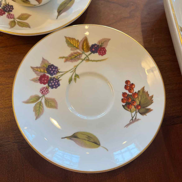 Royal Worcester "Evesham" Set of 2 Cups and Saucers