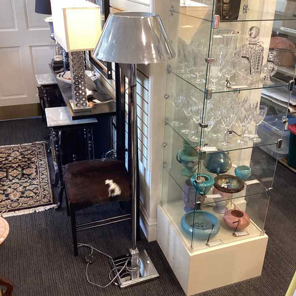 Skinny Silver Floor Lamp