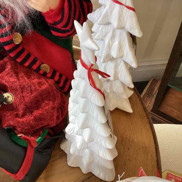 Ceramic Matte White Light-Up Tree