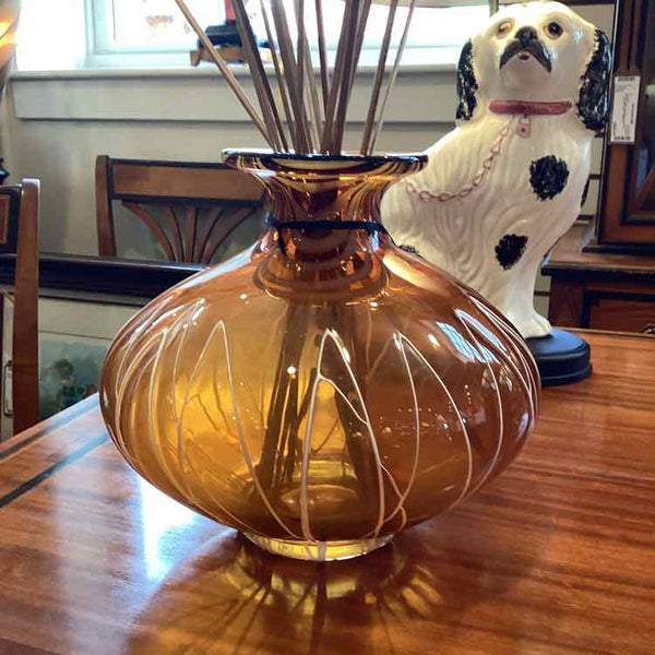 Amber Glass Vase