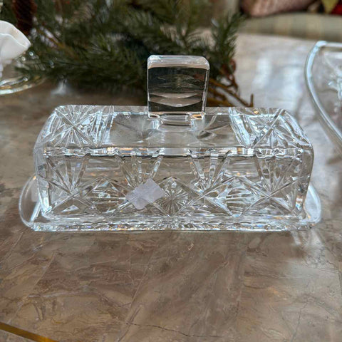 Vintage Glass Butter Dish
