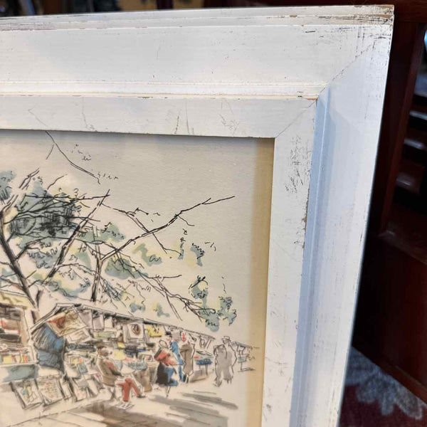 Framed Paris Book Stalls Print