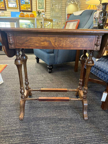 Burled Drop-Leaf Table