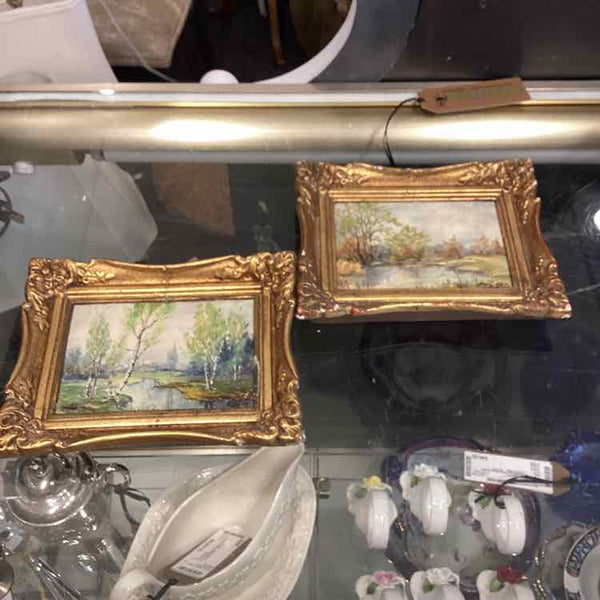 Pair Of Framed Landscape Oil Paintings