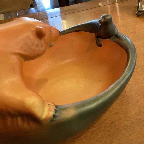Peter Ipsen Danish Pottery with Bear