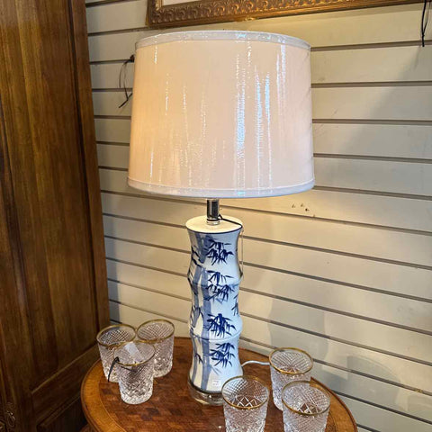 Blue And White Oriental Lamp